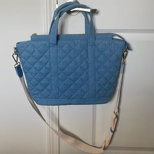 New without tags stoney clover quilted denim tote bag